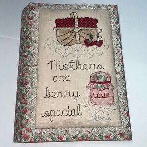 Beautifully Detailed Valorie Sockwell Strawberry Folk Art Fabric Photo Album